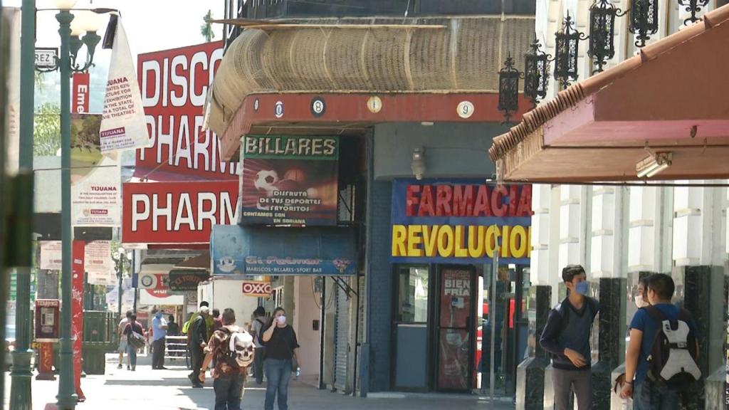 Avenida Revolución en Tijuana durante la pandemia de coronavirus