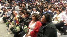 Parejas del mismo sexo pudieron casarse en la ceremonia de matrimonios colectivos en Tijuana.