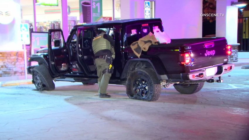 Photo of Suspects damaged car
