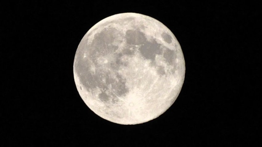 Super Moon against the night sky.