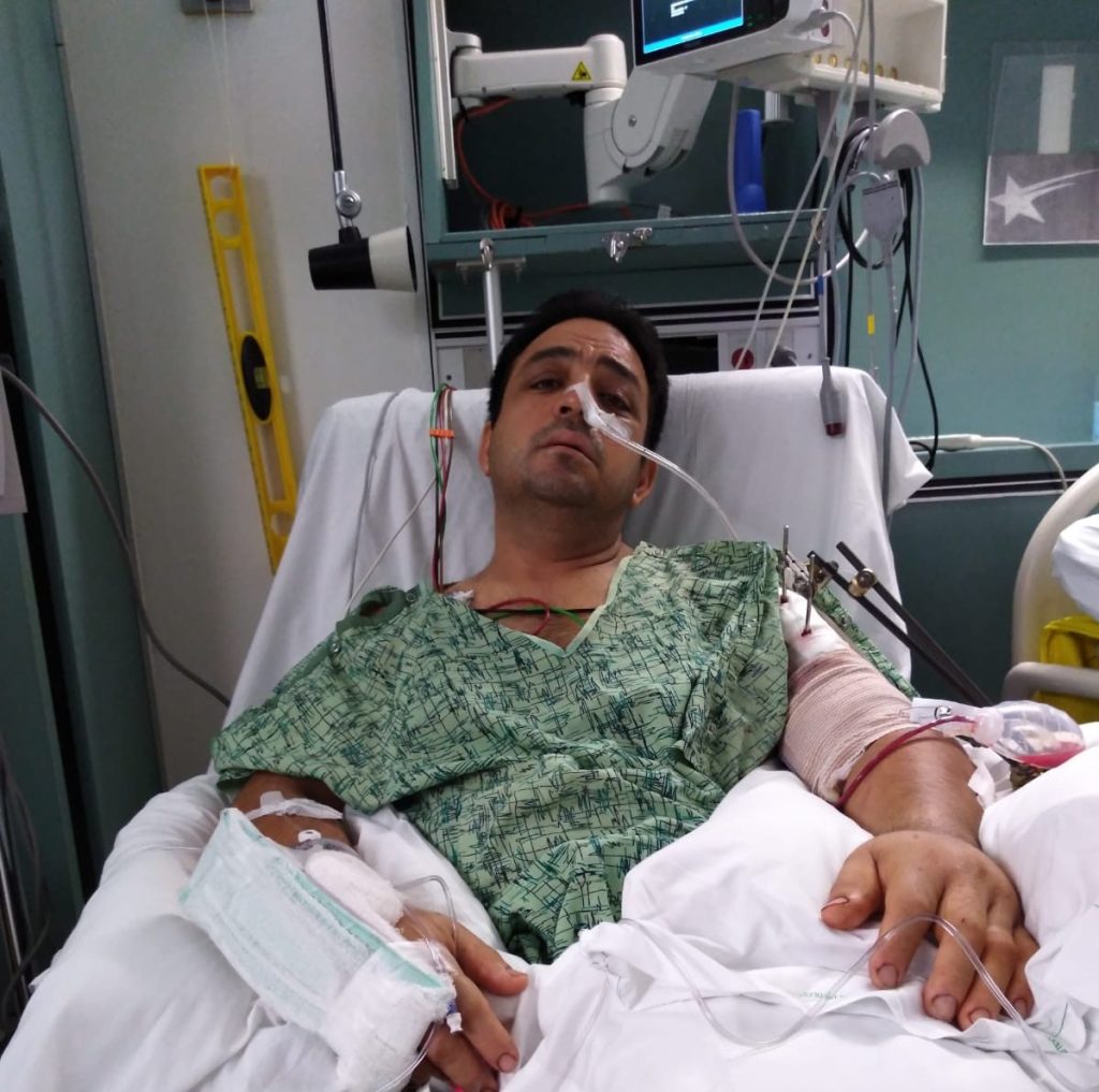 Mario Rojas in Hospital Church's Chicken Shooting survivor