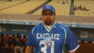 Robert Blas at a Los Angeles Dodgers game.