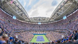 Fans watching the US Open in Queens