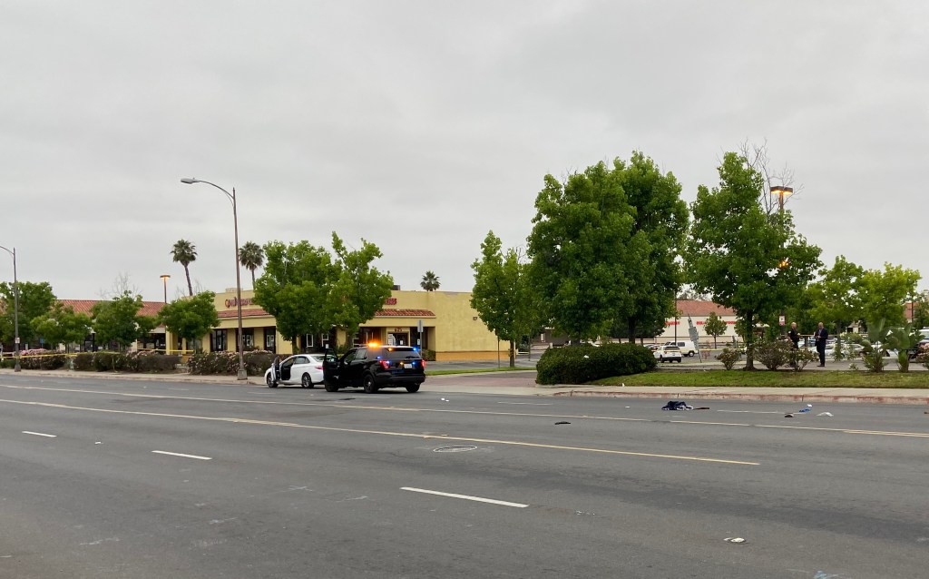 Authorities investigate an officer-involved in Escondido on Friday, June 19, 2020.