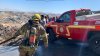 Combaten incendio en la colonia Lomas del Rubí en Tijuana