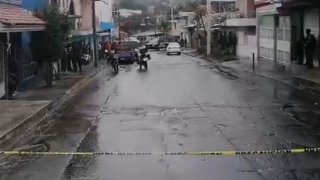 Policía resguarda zona de crimen en Uruapan