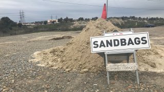 sandbags storm rain flash flooding