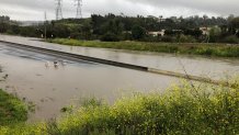 SR-78 in North County flooded during rain