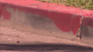 Illegally Painted Red Curbs in La Jolla