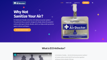 A screengrab of the Eco Air Doctor website as seen on Aug. 5, 2020.