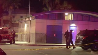 San Diego police respond to the fatal stabbing of a man in a Pacific Beach public bathroom.