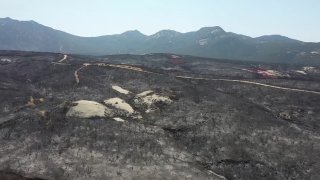 Land scorched by the Valley Fire that sparked south of Alpine