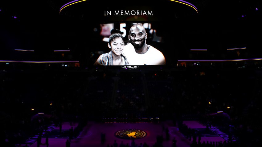 MINNEAPOLIS, MN – JANUARY 27: A view of a tribute to Kobe Bryant and his daughter Gianna Bryant prior to the start of the game between the Sacramento Kings and the Minnesota Timberwolves at Target Center on January 27, 2020 in Minneapolis, Minnesota. NOTE TO USER: User expressly acknowledges and agrees that, by downloading and or using this Photograph, user is consenting to the terms and conditions of the Getty Images License Agreement. (Photo by David Berding/Getty Images)