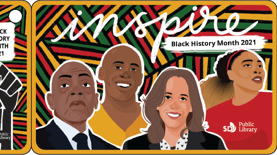 San Diego Library's Black History Month card