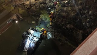 Rescue after crash off of I-5