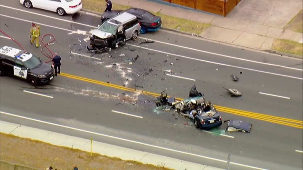 Two cars were involved in a head-on crash on Jamacha Boulevard in Spring Valley