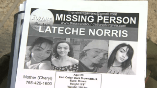 A missing person flyer for Lateche Norris, 20, of Indiana.
