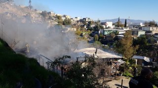incendio en colonia Sanchez Taboada Tijuana