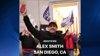 This photo of Coronado resident Jeffrey Alexander Smith was posted on Instagram via an account called @homegrownterrorists, and was used by the FBI to identify and arrest Smith for his alleged role at the Jan. 6, 2021, U.S. Capitol riot.