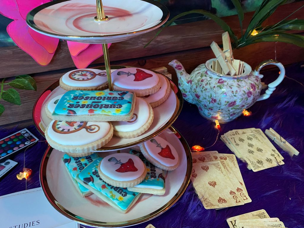 A dessert tray full of tempting sugar cookies. The Alice offers its guests gluten-free and vegan options for an inclusive experience.