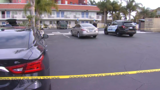 National City police are investigating a homicide at a motel on April 28, 2022.