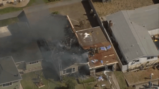 A house on Armstrong Street in Claremont caught fire on May 16, 2022.