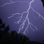 Photo of a lightning strike on June 21, 2022 shared by Adam Atwood.