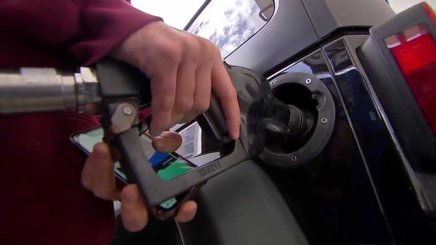 A person pumps gas in this undated image.