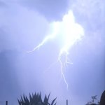 A lightning bolt flashes in the sky near Scripps Ranch in this photo taken by Melinda Reist on June 21, 2022.