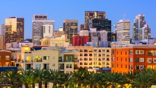 Downtown San Diego at dusk