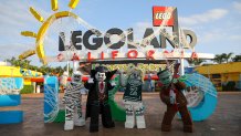 A promotional image of Legoland California Resort's "Brick-or-Treat" Halloween 2022 event.