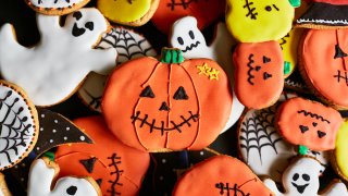 Halloween-themed cookies