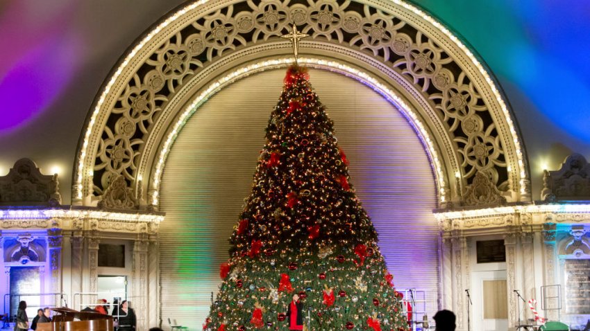 An image of December Nights at Balboa Park with food vendors, music and dance performances, taken on Dec. 4, 2015.