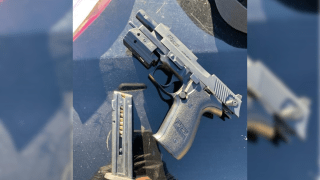 The gun seized in Rancho San Diego on Saturday