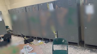 vandalized lockers