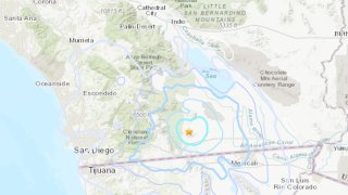 The USGS reported a preliminary magnitude 3.8 earthquake centered near Ocotillo Wells Thursday morning.