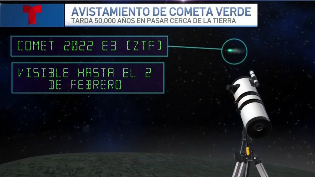 Todo listo para ver el cometa verde que pasa cada 50,000 años