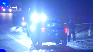 Police cars on scene in Andover, Massachusetts