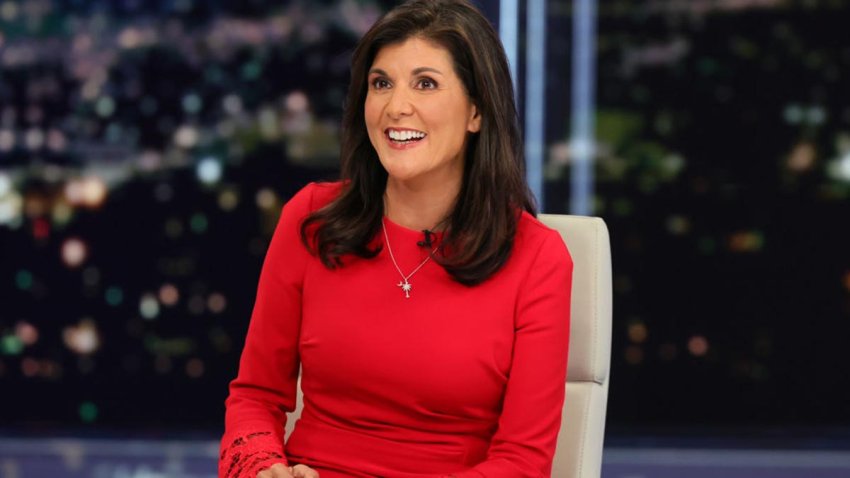 NEW YORK, NEW YORK – JANUARY 20:  Nikki Haley visits “Hannity” at Fox News Channel Studios on January 20, 2023 in New York City. (Photo by Theo Wargo/Getty Images)