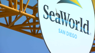 A logo for SeaWorld San Diego.