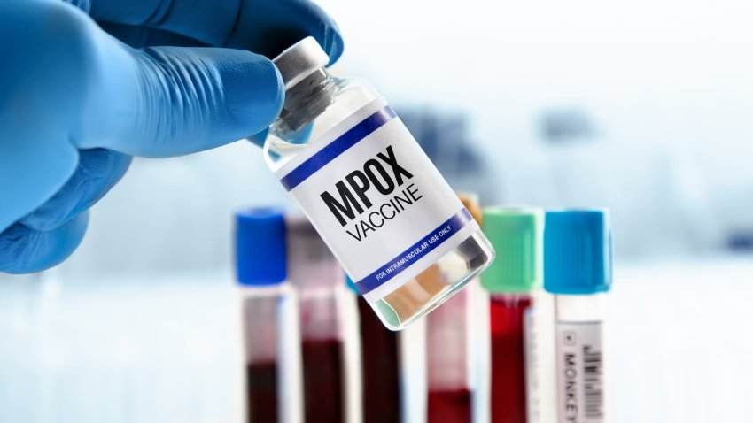 Bottle of Vaccine for booster shot for Smallpox and Monkeypox MPXV.