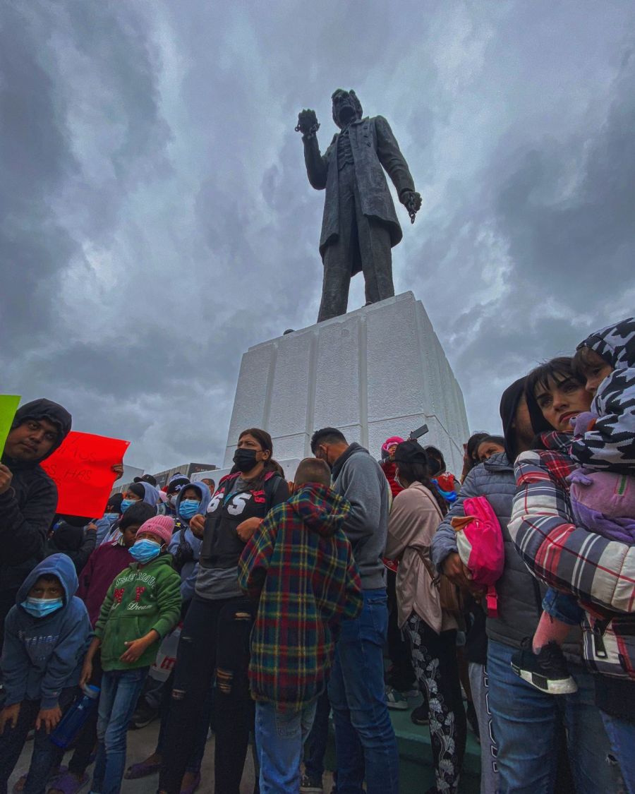 MIGRANTES PROTESTAN CNDH EN TIJUANA 