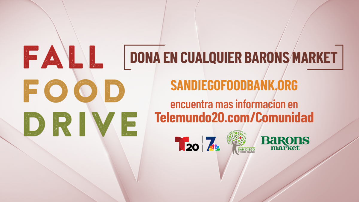 Join Telemundo 20 and NBC 7 for the Annual ‘Fall Food Drive’ Benefiting the San Diego Food Bank