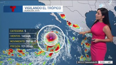 Huracán Jova de categoría 5 trae lluvias al sur de Baja California