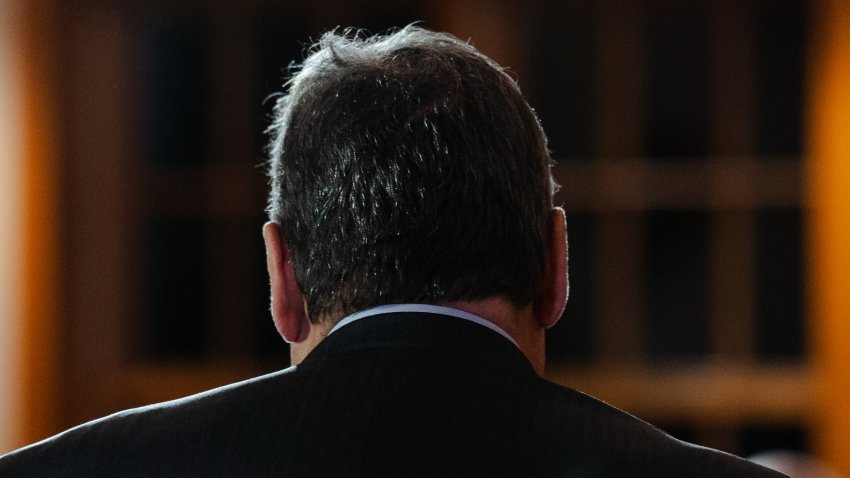 Chris Christie, former governor of New Jersey and 2024 Republican presidential candidate, during a town hall event at Stonewall Farm in Keene, New Hampshire, US, on Friday, Jan. 5, 2024