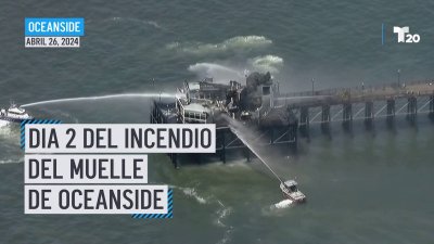 EN VIDEO: día 2 del incendio del muelle de Oceanside