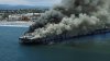 EN VIDEO: imágenes de dron del incendio del muelle de Oceanside en llamas