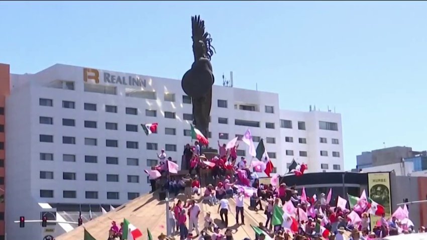 Glorieta de Tijuana en cara a las elecciones de México.