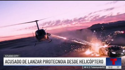 Acusan a Youtube de lanzar pirotecnia desde un helicóptero hacia un Lamborghini