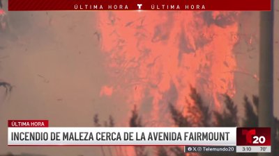 Bomberos combaten por tierra y por aire incendio de Fairmont Ave. y Montezuma Rd.